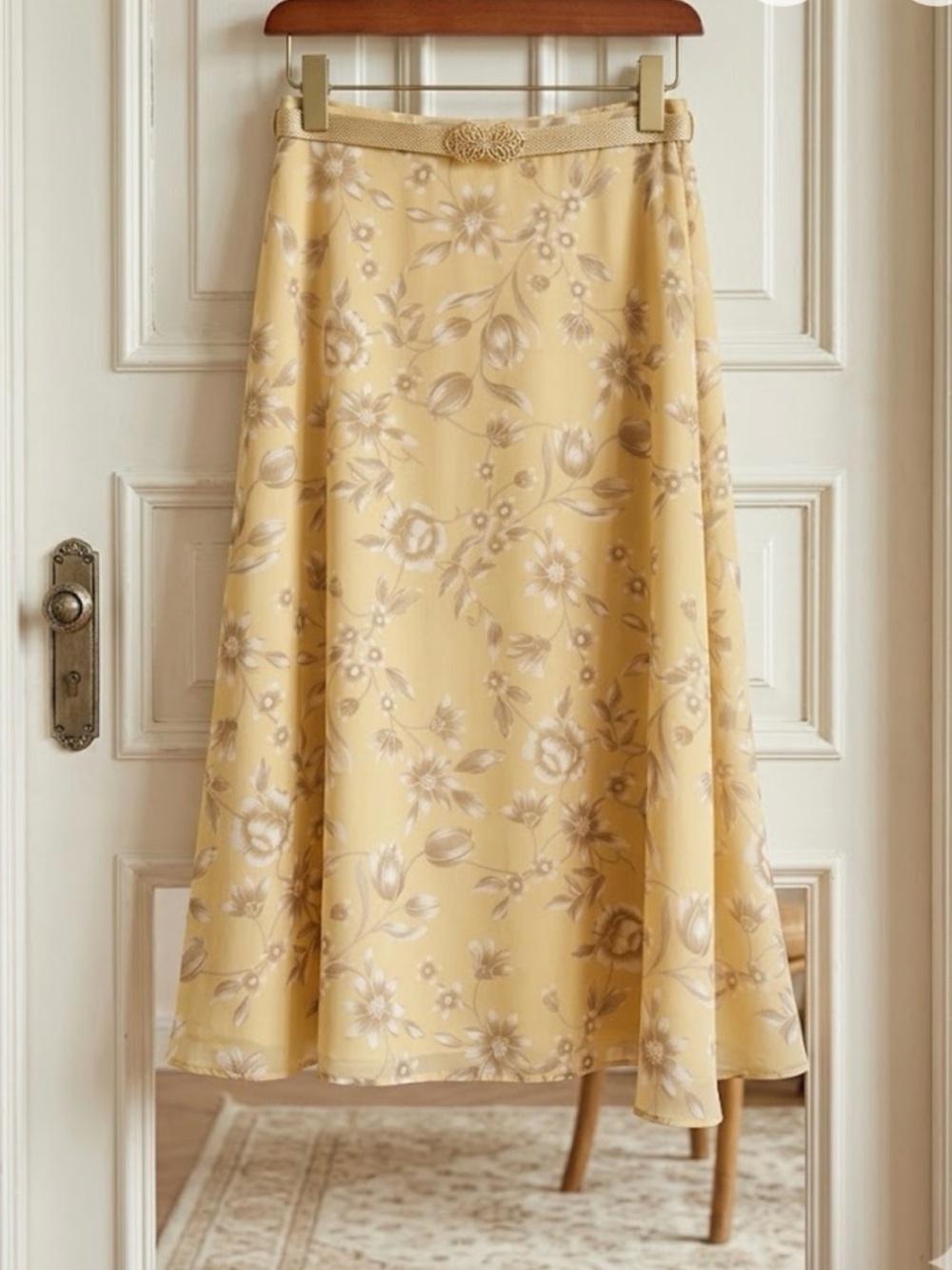 Amanda Smith Yellow Floral A-💯 polyester
